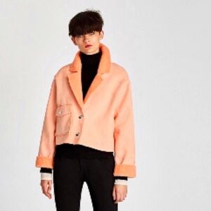 Zara - cropped shearling jacket